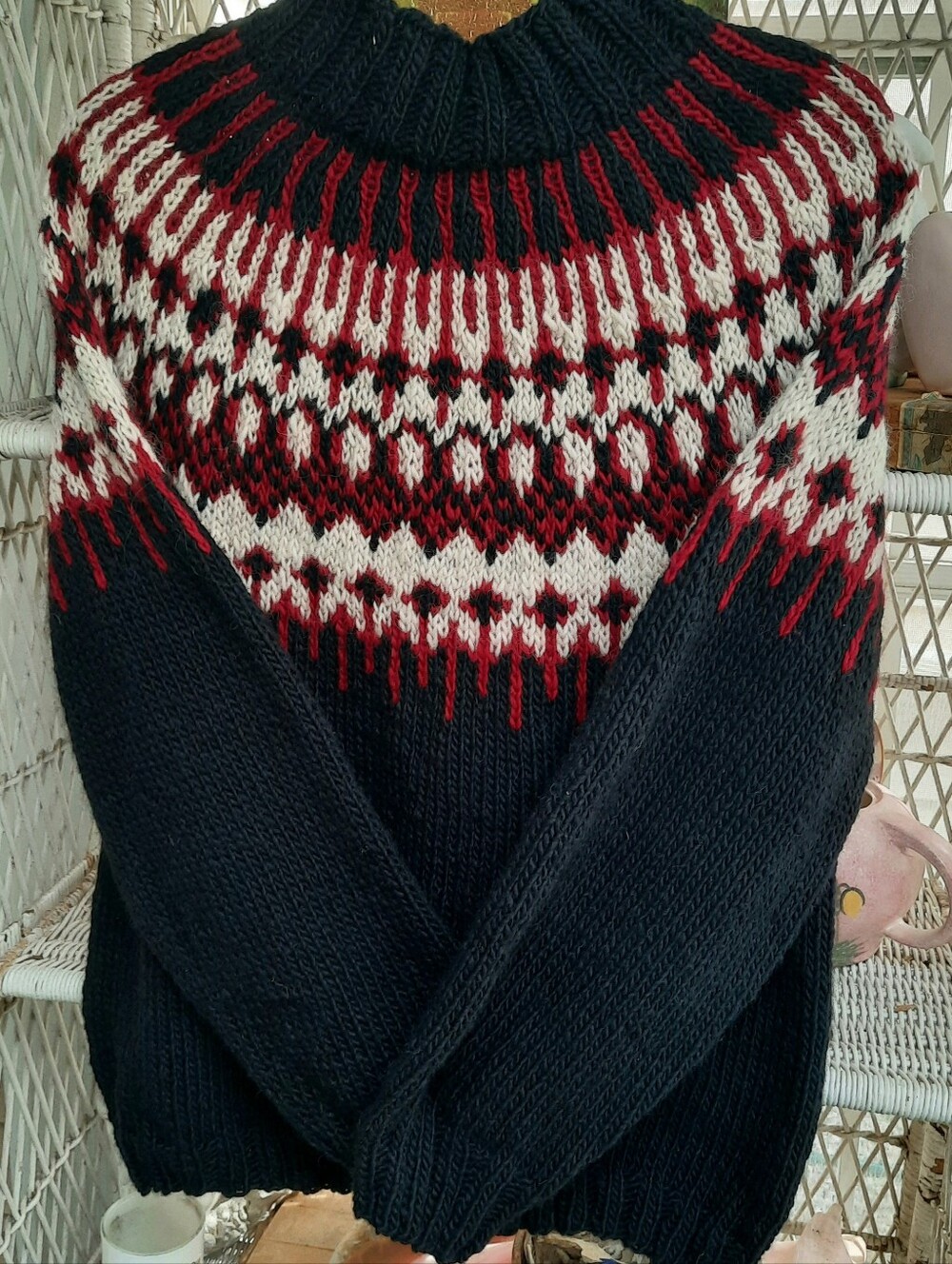 Hand Knitted Icelandic STYLE Sweater NWT Knit with CONSITT WOOLS Soft Spun